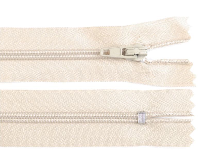 Reißverschluss nicht teilbar 18 cm Beige
