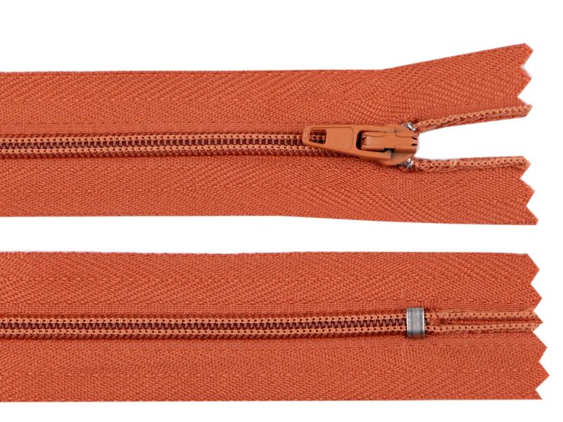Reißverschluss nicht teilbar 18 cm Zimt