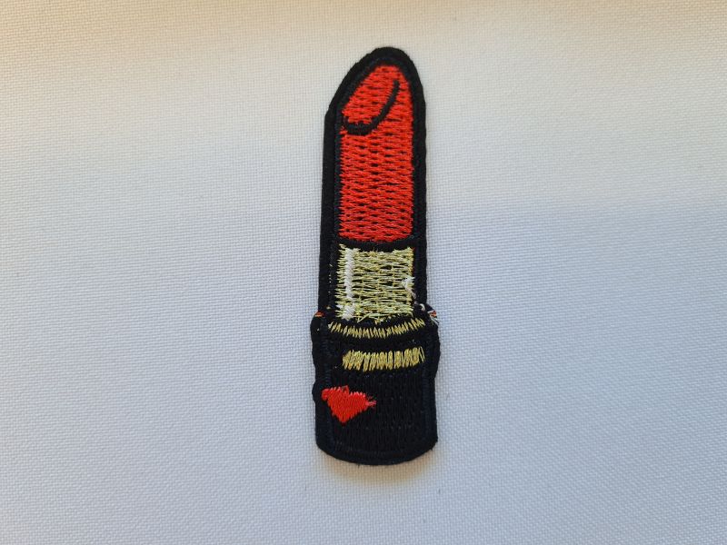 Applikation/Bügelbild Lippenstift