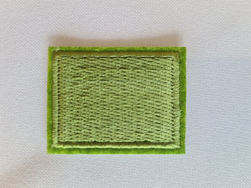 Applikation/Bügelbild Rechteck 3 x 4 cm grün