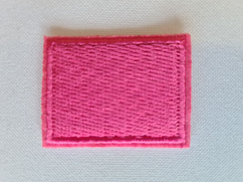 Applikation/Bügelbild Rechteck 3 x 4 cm pink