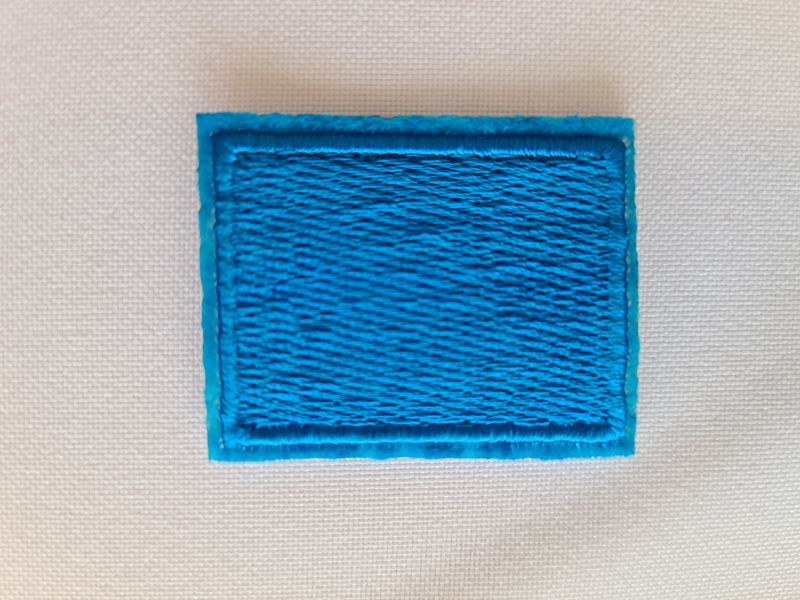 Applikation/Bügelbild Rechteck 3 x 4 cm türkis