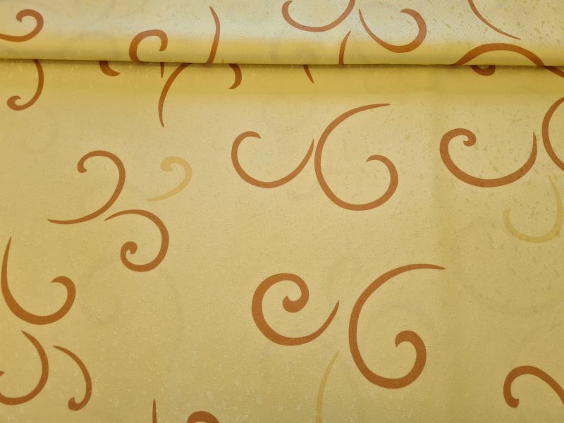 Dekostoff Creme mit Schwüngen