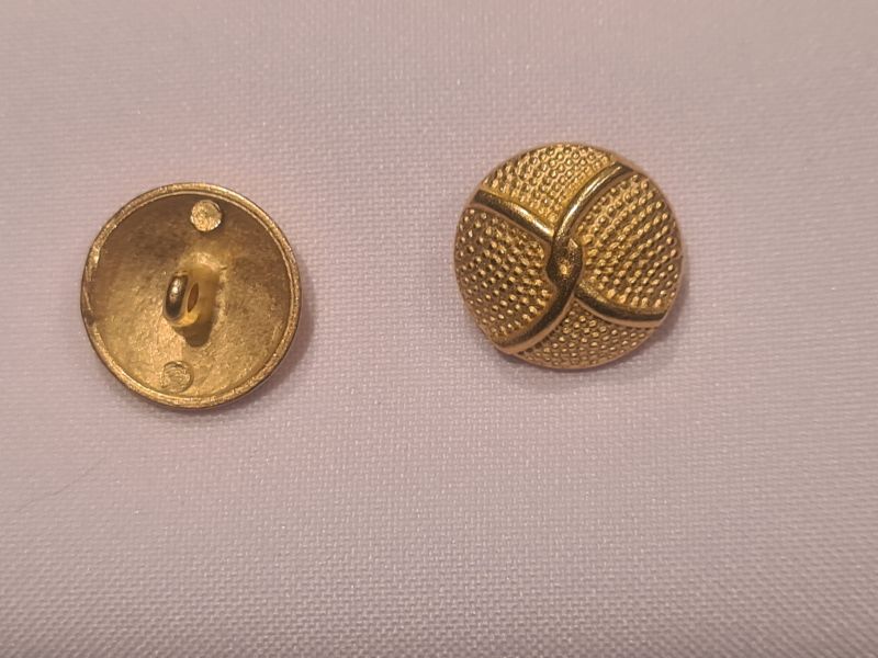 Knopf 18mm Öse Metall Rund mit Doppel-D Gold