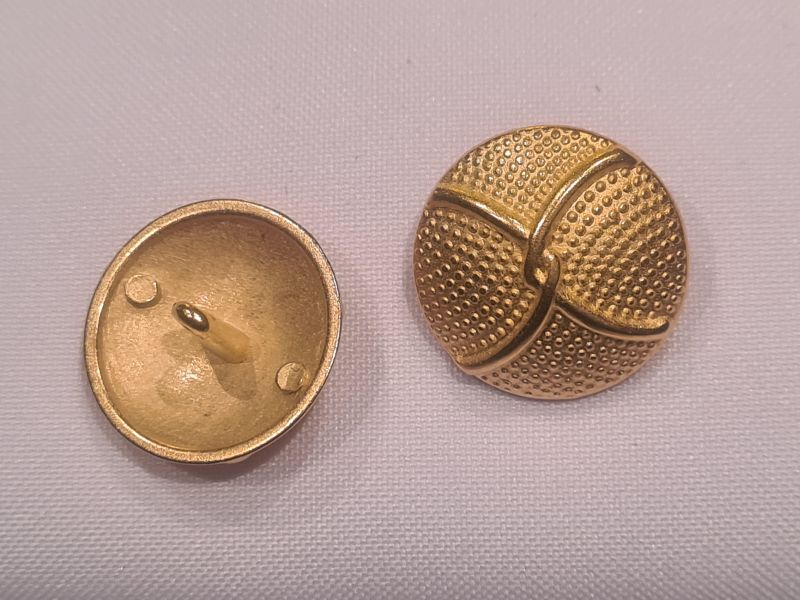Knopf 23mm Öse Metall Rund mit Doppel-D Gold
