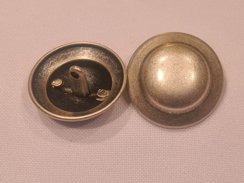 Knopf 26mm Öse Metall Ufo Silber Matt