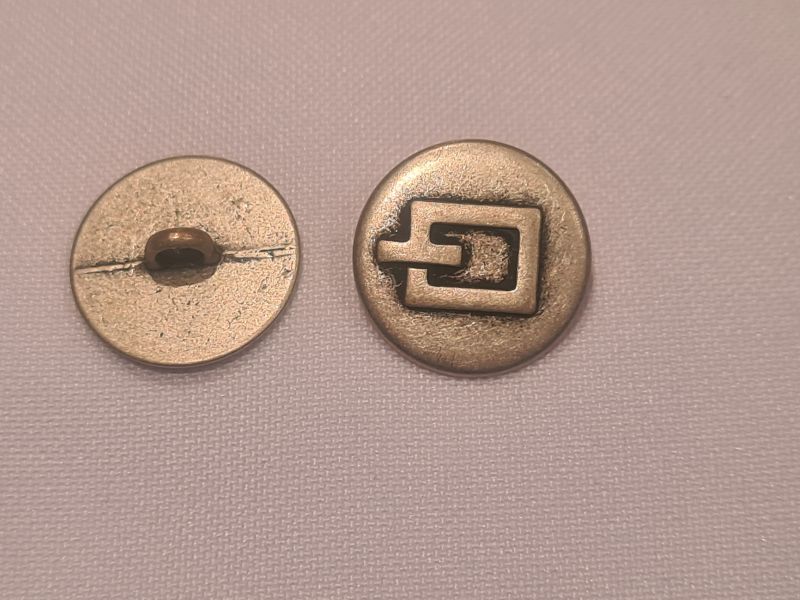 Knopf 18mm Öse Metall Rund Schnalle Silber Matt