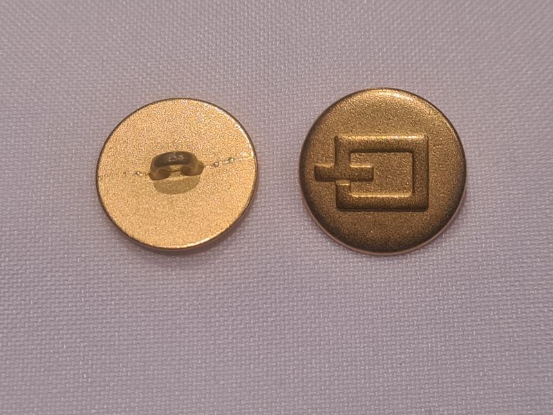 Knopf 18mm Öse Metall Rund Schnalle Gold