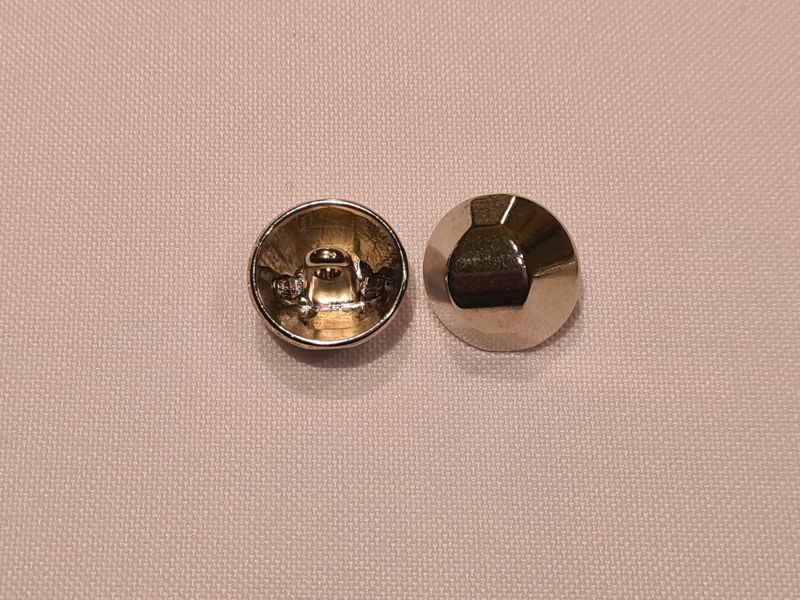 Knopf 15mm Öse Tracht Kuppel Silber