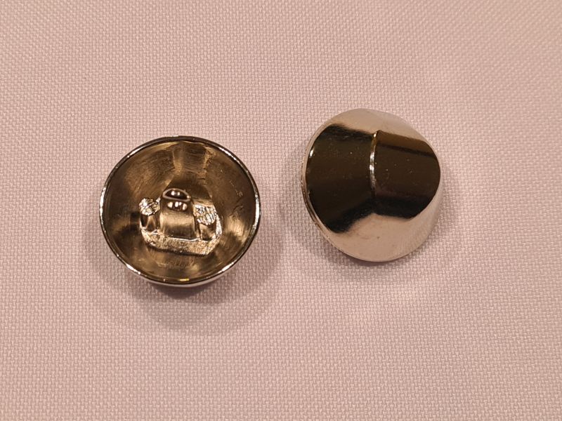 Knopf 20mm Öse Tracht Kuppel Silber