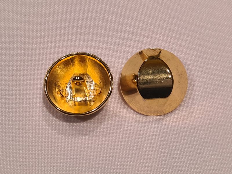Knopf 23mm Öse Tracht Kuppel Gold