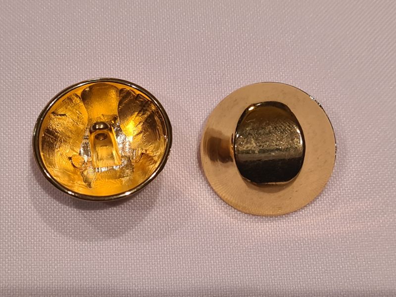 Knopf 25mm Öse Tracht Kuppel Gold