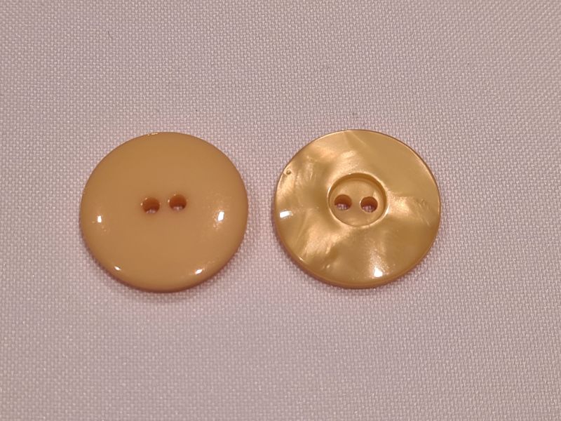 Knopf 23mm 2-Loch Perlmutt Imitat apricote