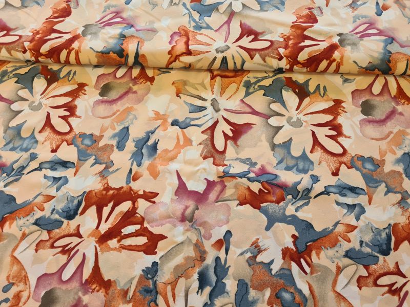 Viscose Mode Blumenmuster