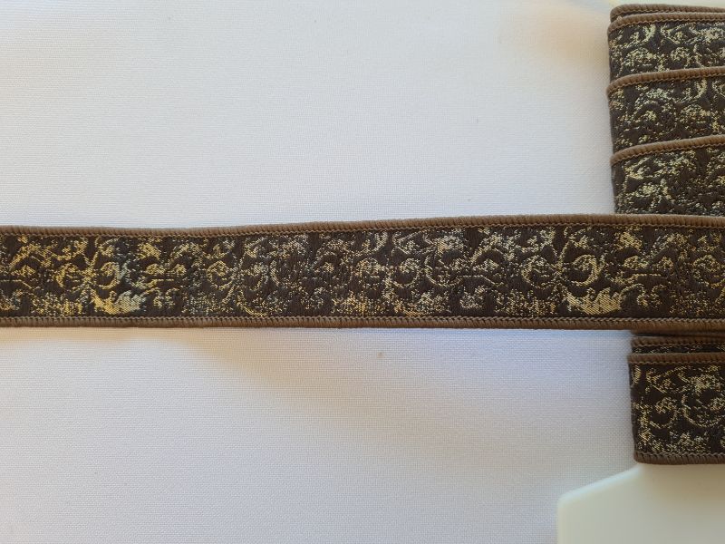 Gurtband 25mm Goldene Ornamente