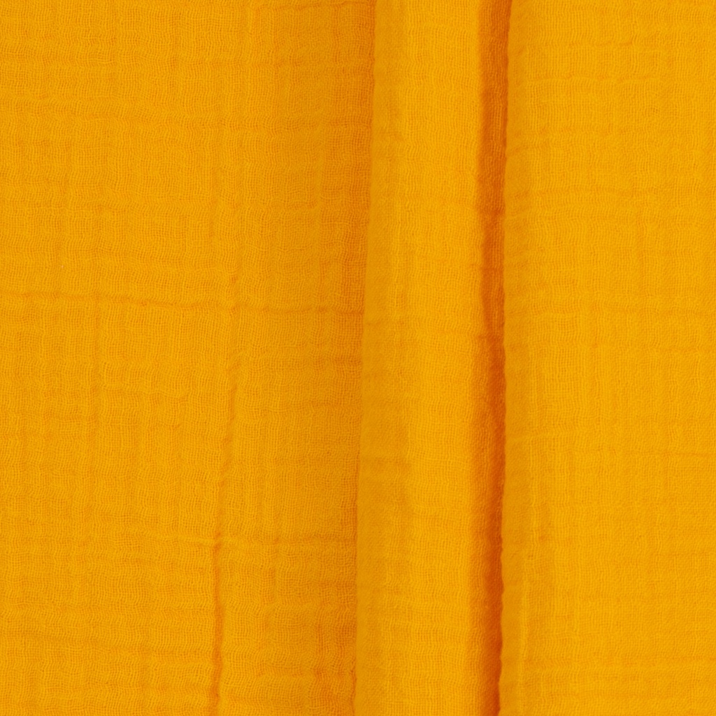 [FAB-00007-B-15-1062] Double Gauze (Musselin) uni sonnengelb