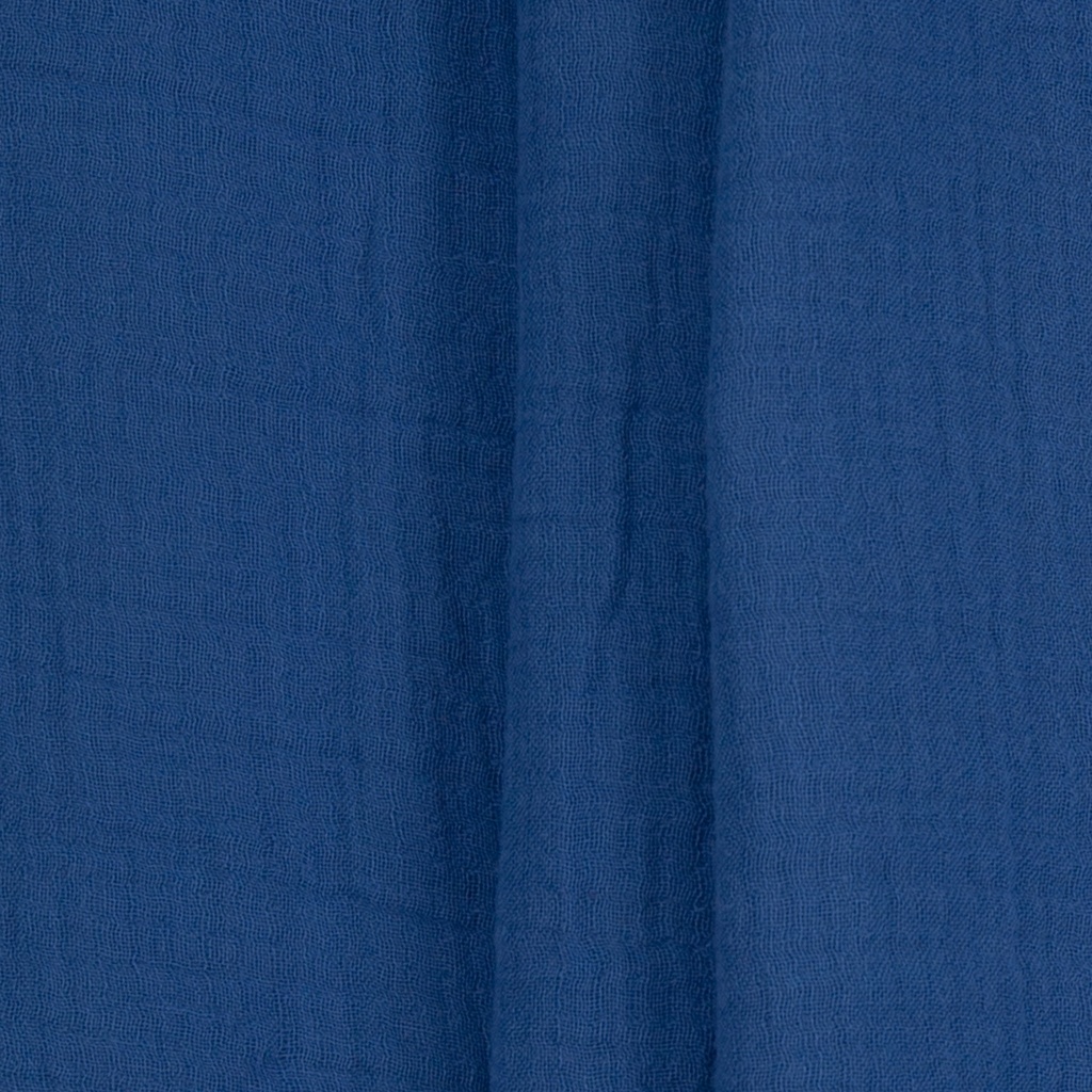 [FAB-00007-B-18-4045] Double Gauze (Musselin) uni blau