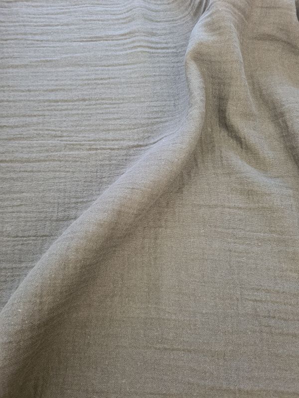 [FAB-00007-B-BLACK] Double Gauze (Musselin) uni schwarz