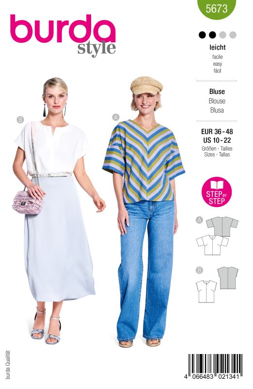 Schnittmuster Bluse Burda 5673
