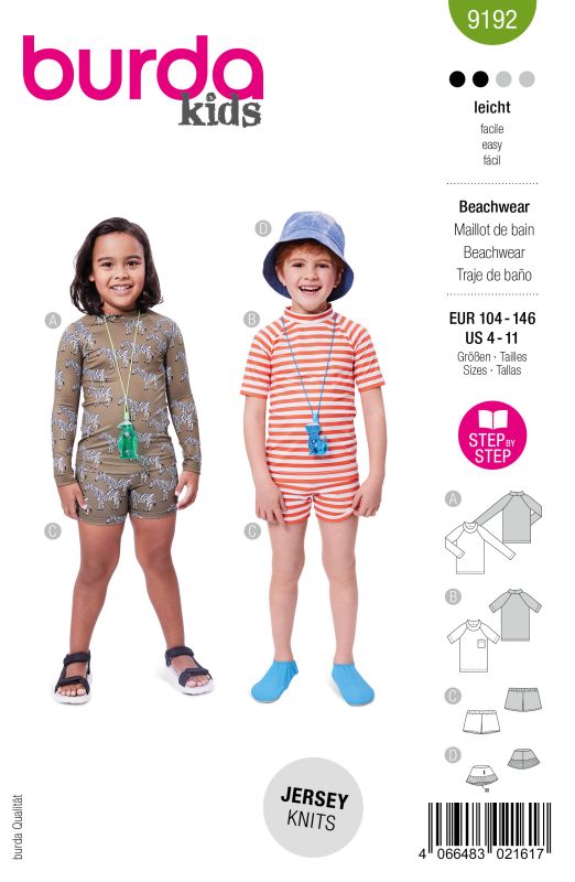Schnittmuster Beachwear  Burda 9192