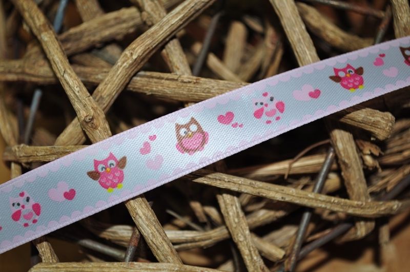 Satinband *Eulen* schmal