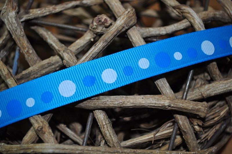 Ripsband *Dots* blau