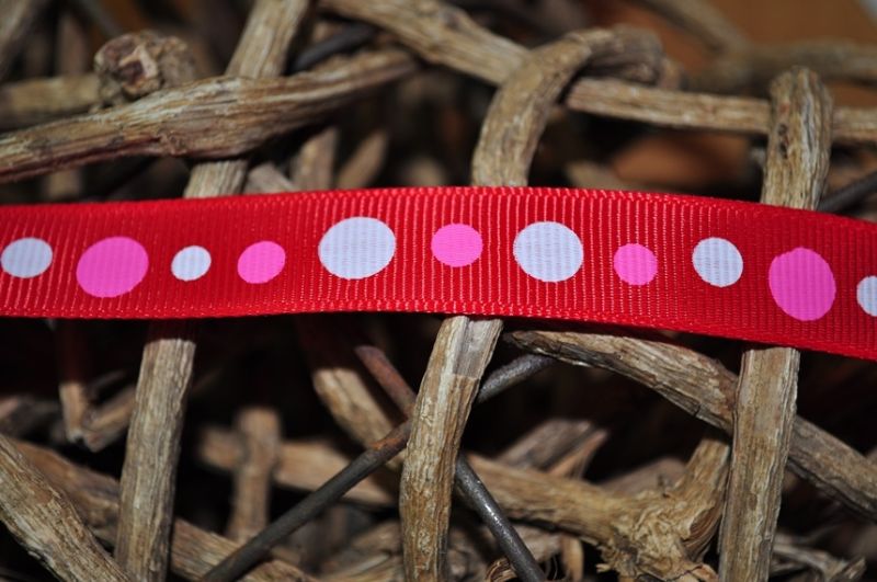 Ripsband *Dots* rot