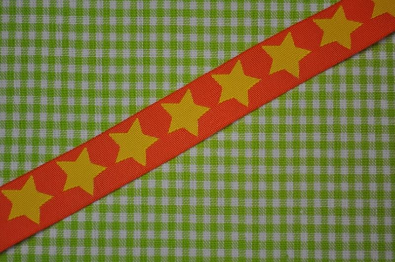Webband Sterne orange/gelb
