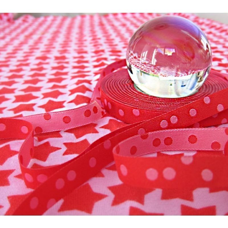 webband farbenmix dots punkte rosa/rot