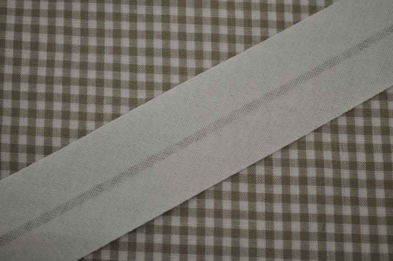 Schrägband gefalzt 30 mm weiß