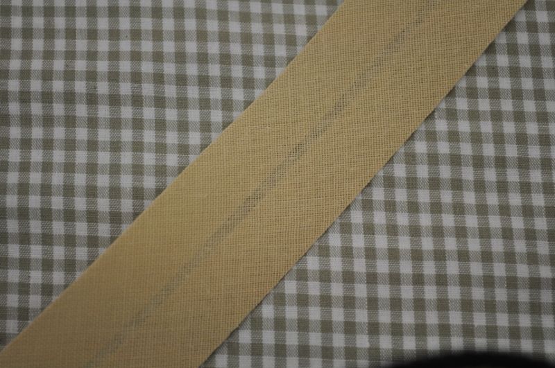 Schrägband gefalzt 30 mm beige