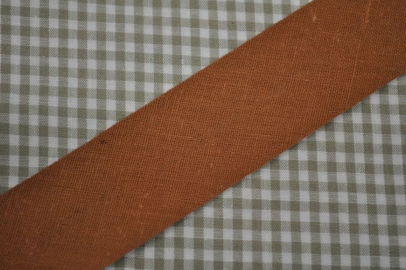 Schrägband gefalzt 30 mm lederbraun