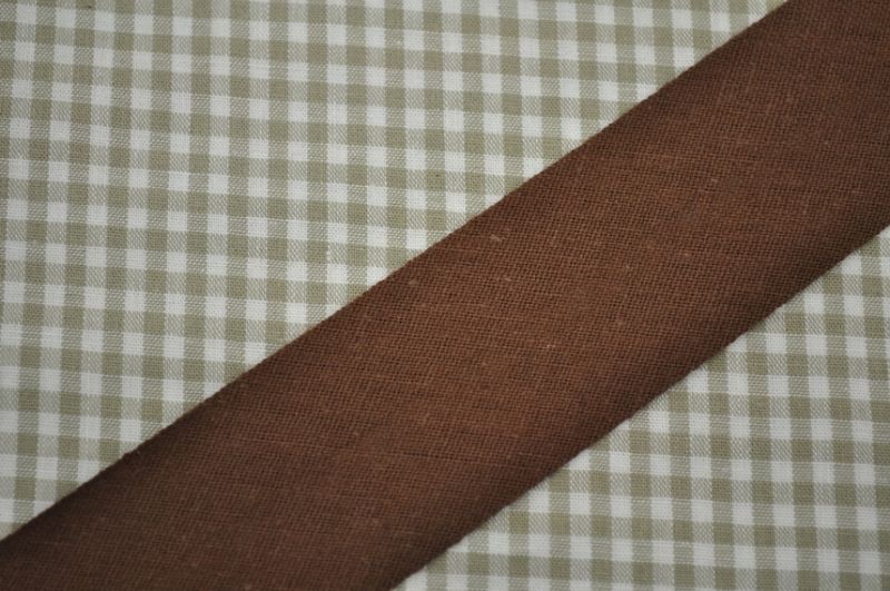 Schrägband gefalzt 30 mm dunkelbraun