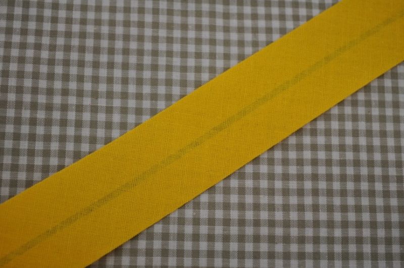 Schrägband gefalzt 30 mm gelb