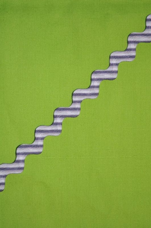 Zackenlitze 7mm mit Streifen grau