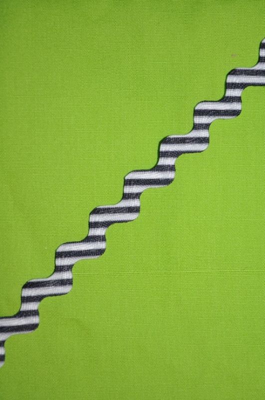 Zackenlitze 7mm mit Streifen schwarz