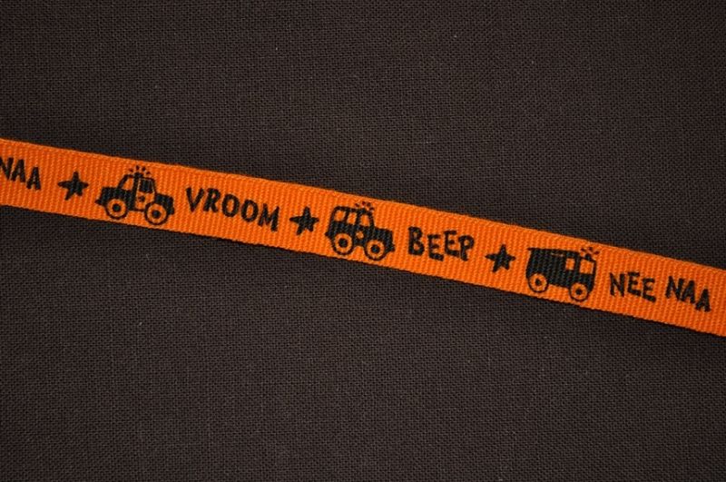 Ripsband Autos Beep/vroom orange