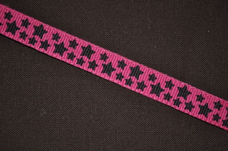 Ripsband Sternenhimmel pink