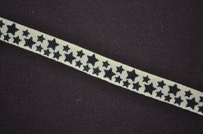 Ripsband Sternenhimmel gelb