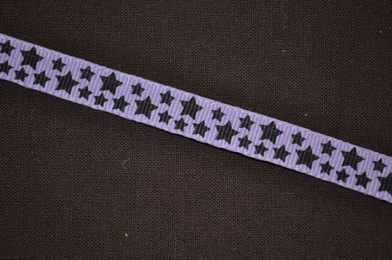 Ripsband Sternenhimmel flieder