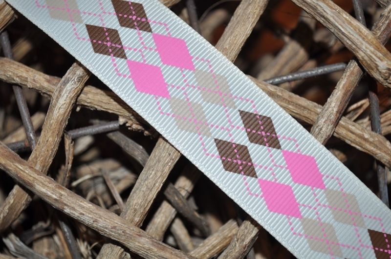 Ripsband Rauten breit creme
