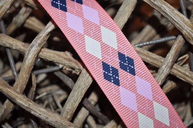 Ripsband Rauten breit altrosa