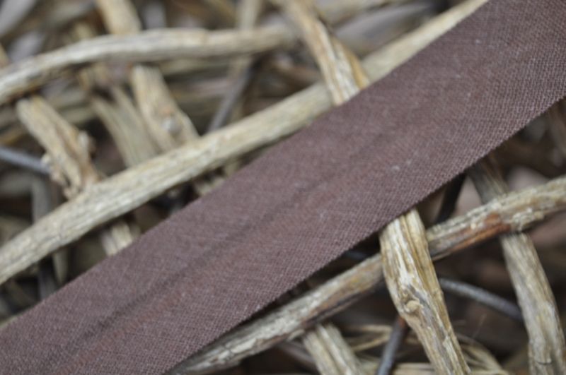 Schrägband gefalzt 20 mm dunkelbraun (braun)