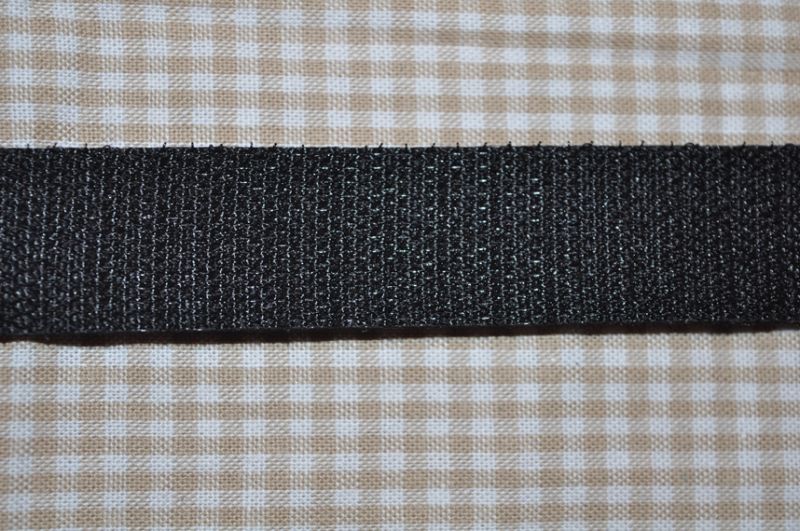 Klettband selbstklebend 20 mm schwarz komplett