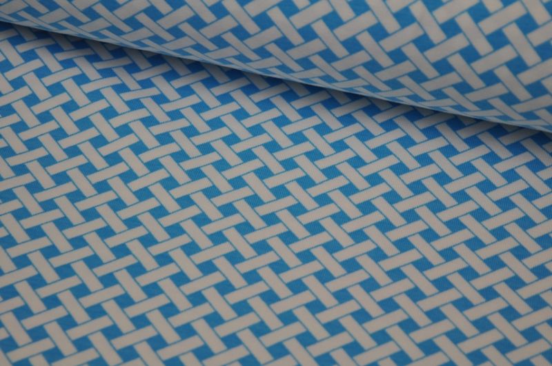 Jersey Kids Geflecht weiß/türkis 200g/qm