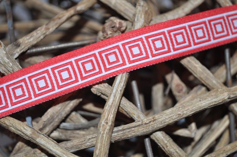 Webband Tante Ema Mäanderband rot
