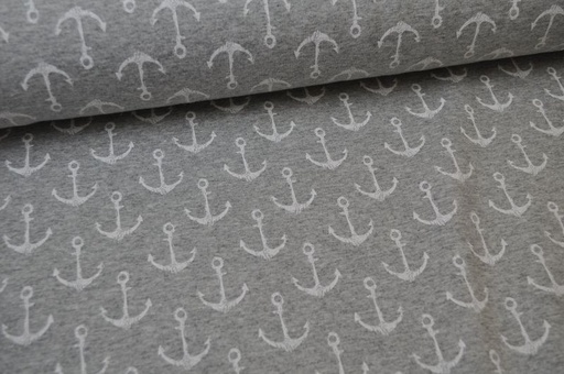 Sommer Sweat Anker grau/weiß