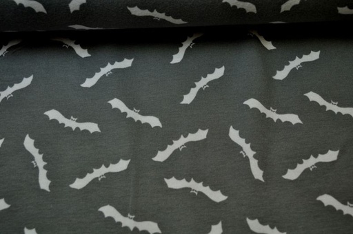 Jersey Fledermaus grau/weiß