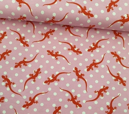 Jersey Gecko/punkte rosa/rot
