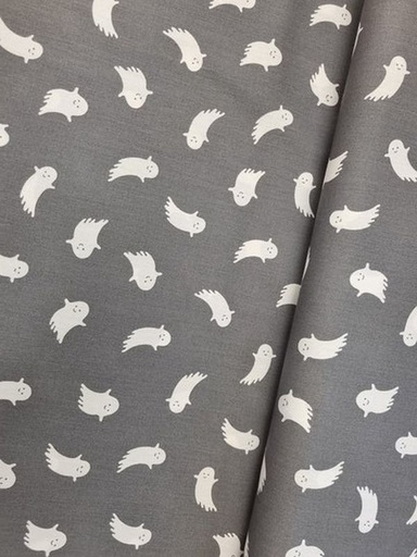 Baumwolle Sweet Ghost by Poppy grau